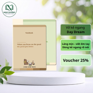 Vở kẻ ngang Day Dream 80/120/200 trang – Vở học sinh, bìa pastel cao cấp, notebook ghi chép