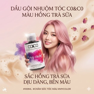 Dầu Gội Nhuộm Tóc, Bù Màu Hồng Trà Sữa 150ml/300ml