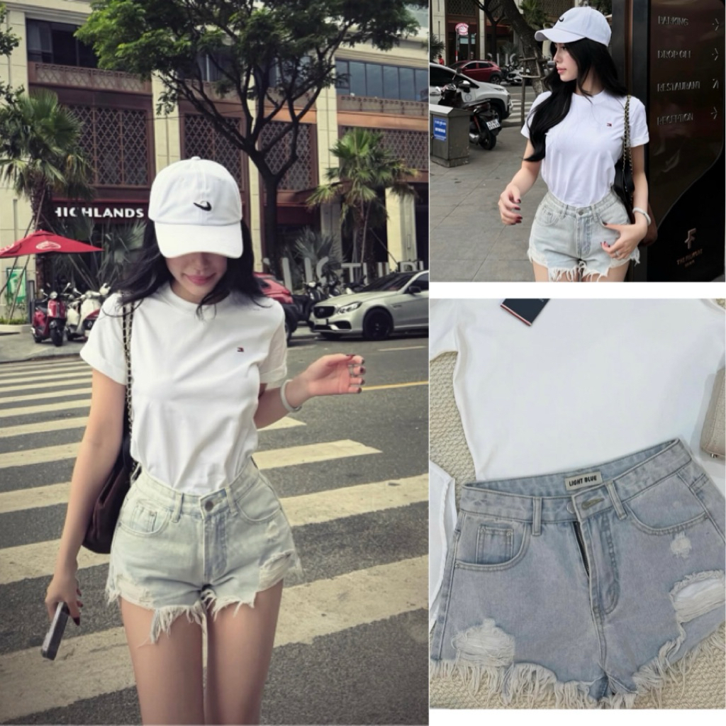 𝑺𝒔𝒖.𝑺𝒕𝒖𝒅𝒊𝒐 [CÓ SẴN- RẺ VÔ ĐỊCH] QUẦN SOOC DENIM XANH NHẠT GIÁ TẠI NHÀ MÁY