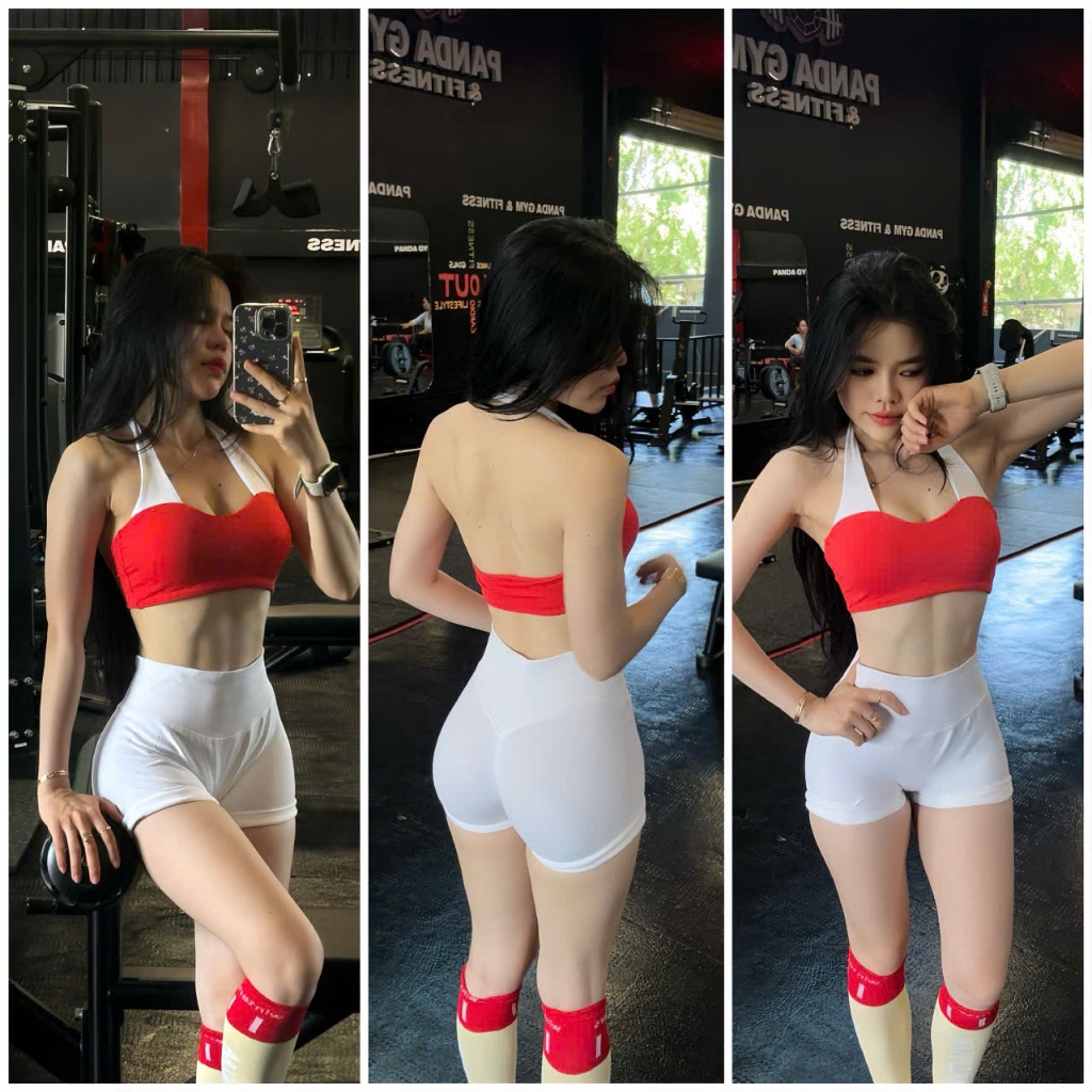 ÁO BRA YẾM PHỐI MÀU NÂNG V1 A17 Thun Co Dãn KÈM MÚT RỜI Tập Gym-Yoga-Aerobic HOTHISPORT