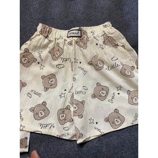 Quần đùi ngắn mèo Đen -Xám  họa tiết hello kitty 3màu