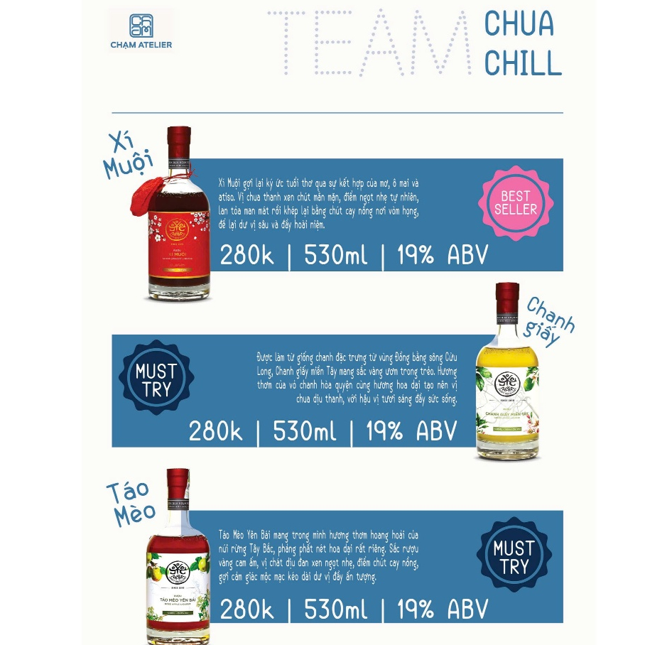 Xí Muội Mầm Distillery 100ml/530ml - Hoa Quả Trái Cây Lên Men Ngọt Êm - Chạm Atelier