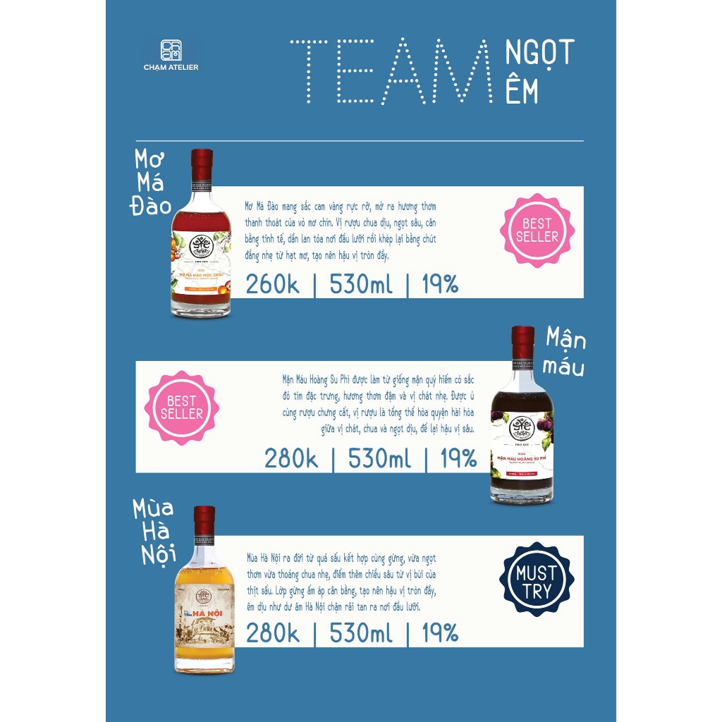 Mơ Má Đào Mầm Distillery 100ml/530ml - Hoa Quả Trái Cây Lên Men Ngọt Êm - Chạm Atelier