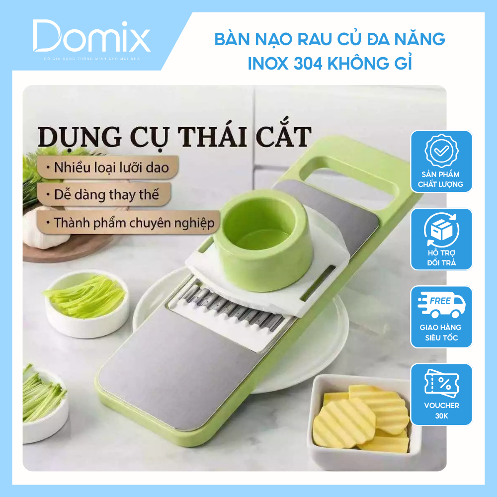 Bàn Nạo Rau Củ Đa Năng Inox 304 Bảo Vệ Tay Dụng Cụ Bào Sợi Thái Lát Rau Củ Quả Tiện Lợi