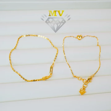 Lắc Cong Đặc Trái Tim & Cong Đặc Nhỏ | V610 • Minh Vàng