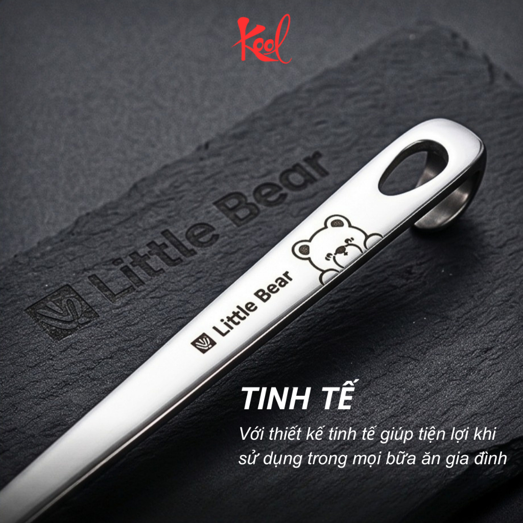 Vá Múc Canh Inox 316 Little Bear, Muôi Múc Lẩu Kool, Muôi Canh, Muôi inox, Vá Canh, Vá Lẩu, Vá inox