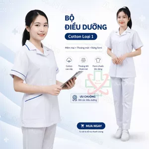 Áo y tá cao cấp dành cho điều dưỡng, dươc sĩ