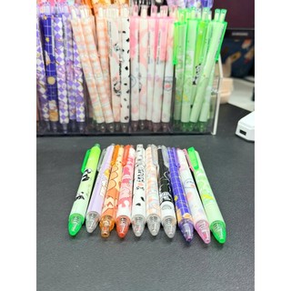 10 Bút  Mực Gel bút mực đen bút bi bút bấm Nhiều Hình Dễ Thương Ngòi 0.5mm Nhanh Khô