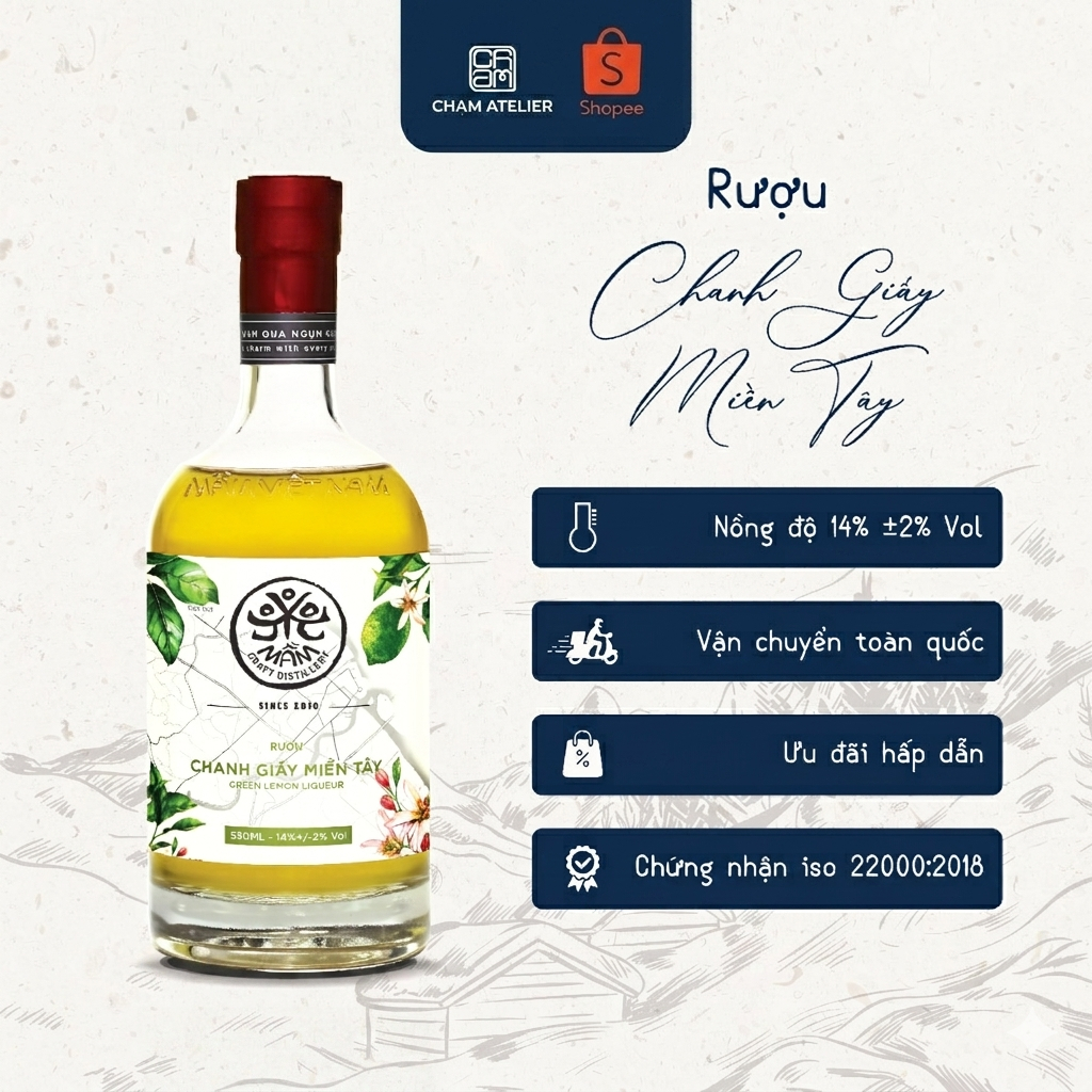 Chanh Giấy Mầm Distillery 100ml/530ml - Hoa Quả Trái Cây Lên Men Ngọt Êm - Chạm Atelier