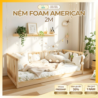Nệm Foam American 2m, Đệm Ngủ Cho Bé Sơ Sinh và Mẫu Giáo Ngủ Riêng với Gia Đình