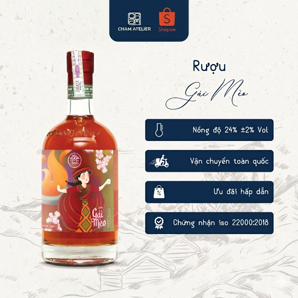 Gái Mèo Mầm Distillery 530ml - Hoa Quả Trái Cây Lên Men Ngọt Êm - Chạm Atelier