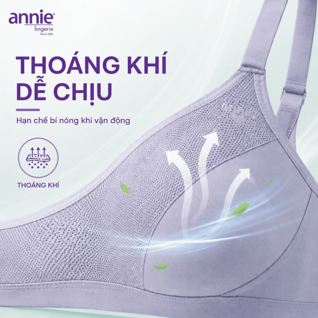 Combo 2 Áo ngực không gọng annie mút mỏng Bra 8139 thoáng mát, nâng nhẹ tự nhiên
