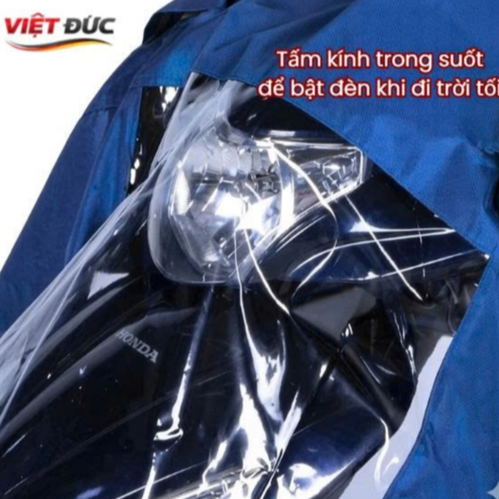 Áo Mưa Cánh Dơi VIỆT ĐỨC Cao Cấp Có Kiếng - Thiết Kế Tà Rộng, Giải Pháp Đi Đêm Không Khuất Tầm Nhìn