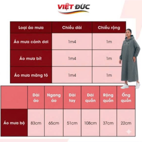 Áo Mưa Bít VIỆT ĐỨC Vải Da Cá Cao Cấp Chống Thấm Tuyệt Đối, Siêu Bền – Phù Hợp Cho Nam Nữ Đi Xe Máy