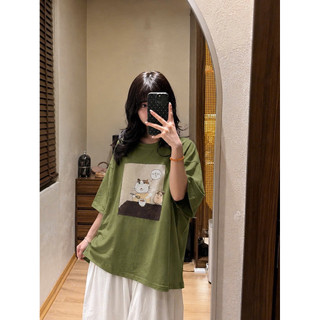 •𝙆𝙞𝙣𝙜𝙨𝙝𝙤𝙥𝙗𝙚𝙖𝙪𝙩𝙮•Áo Phông Hoạt Hình Mèo Xinh QC