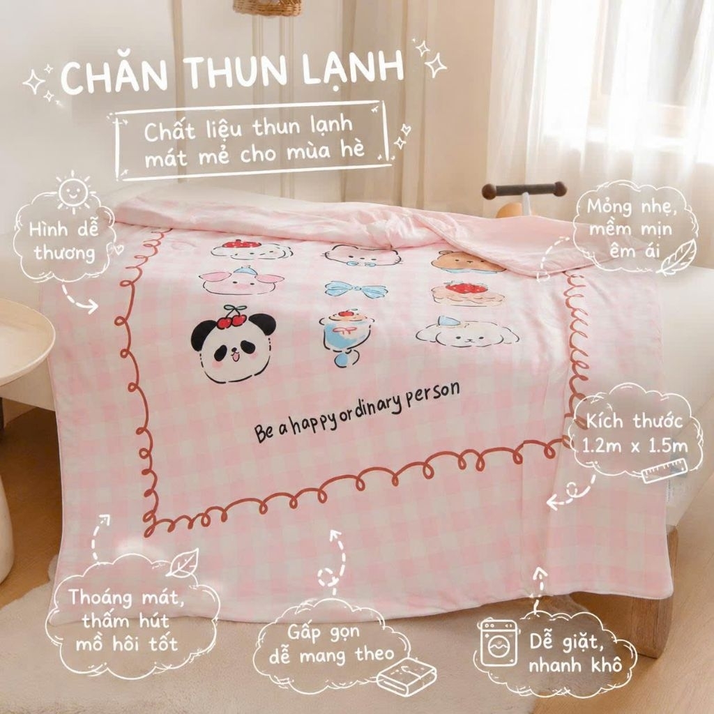 Chăn thun lạnh mùa hè dành riêng cho bé yêu