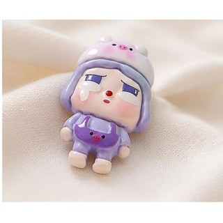 Set Charm Crybaby Bé Thỏ Khóc Pastel Kawaii Ngôi Sao xanh Resin DIY Gắn Dép Cute Mini Dễ Thương Phụ Kiện Girl Cartoon