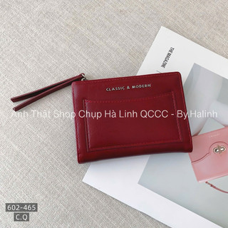 Ví Gấp Đôi Mini Da Trơn Zip Ví Mini T2602-465 V20