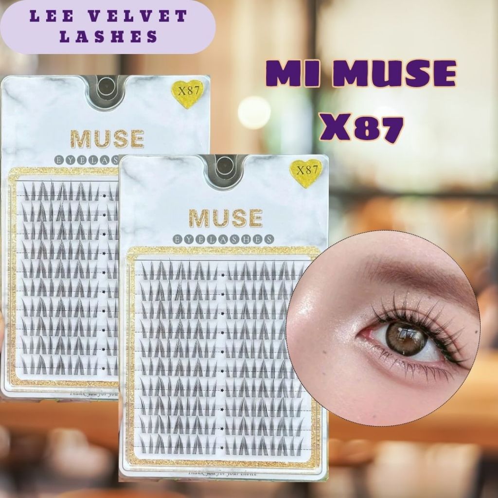 LeeVelvetLashes MI Muse X87 Mi Cụm Tự Nhiên, Mỏng Nhẹ