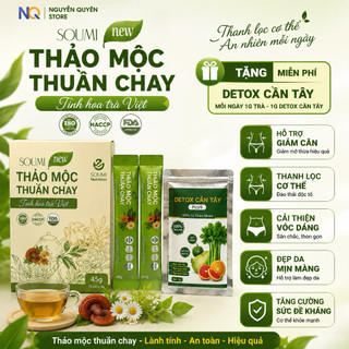 Soumi Thảo Mộc Thuần Chay Detox Cơ Thể Hỗ Trợ Giảm Cân Thanh Lọc Cơ Thể Tặng Detox Cần Tây Plus-Nguyễn Quyên Store