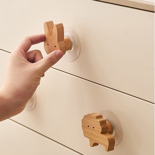 Móc treo gỗ dễ thương OABU (Miếng dán+vít kèm theo) trang trí decor, mẫu mới to hơn