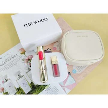 Set son dưỡng THE WHOO Hàn Quốc tặng ví da cực xinh và 1 cây son kem