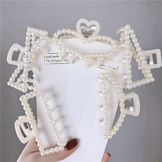 Cặp tóc dọc càng cua hạt trai nhân tạo nữ tính nhiều mẫu đáng yêu Chồi accessories - K246