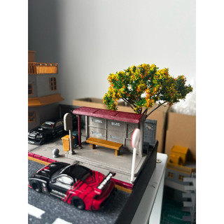 Trạm Bus trang trí diorama 1/64 - phụ kiện trang trí diorama 1/64 - phụ kiện trưng bày xe mô hình 1/64 - hotwheel