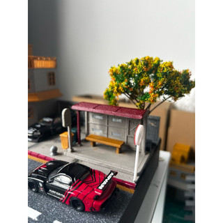 Trạm Bus trang trí diorama 1/64 - phụ kiện trang trí diorama 1/64 - phụ kiện trưng bày xe mô hình 1/64 - hotwheel