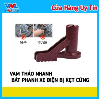VAM THÁO BÁT PHANH XE ĐIỆN BỊ KẸT DO RỈ SÉT