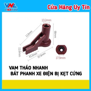 VAM THÁO BÁT PHANH XE ĐIỆN BỊ KẸT DO RỈ SÉT