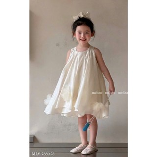 [B&G] Đầm váy sát nách dáng xèo đính hoa bồng bềnh công chúa dự tiệc đi chơi cho bé gái