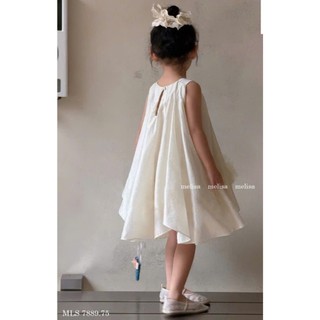 [B&G] Đầm váy sát nách dáng xèo đính hoa bồng bềnh công chúa dự tiệc đi chơi cho bé gái