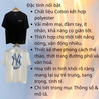 Áo thun/phông Unisex MLBê chính hãng mẫu mới 2026, vải mềm mịm, mát, giữ form tốt, công nghệ in Silicon siêu bền đẹp