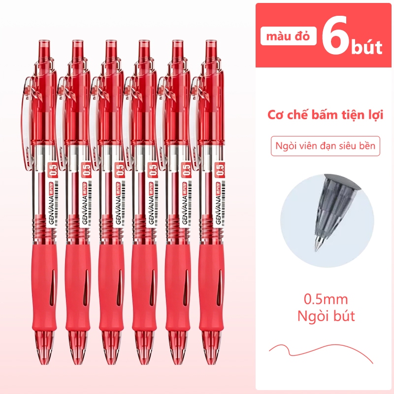 Bút Gel Bút Bi Bấm 0.5mm Đỏ Xanh Đen Học Sinh Cao Cấp Chất Lượng Giá Rẻ Bán Chạy Tiện Dụng Siêu Mịn