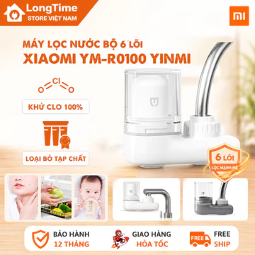 Máy Lọc Nước Tại Vòi Xiaomi YM-R0100 YINMI, Lọc Sạch, Khử Clo, Dễ Lắp Đặt, Tặng 6 Lõi Lọc, Dễ Dàng Vệ Sinh