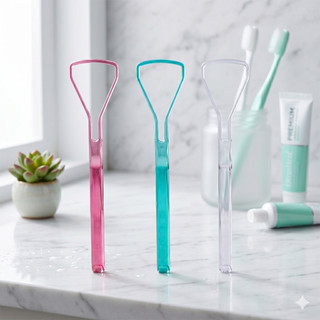 Combo 3 Cạo lưỡi Dụng cụ vệ sinh lưỡi Okina INOCHI Loại tròn cao cấp làm sạch khoang miệng, loại bỏ vi khuẩn hiệu quả