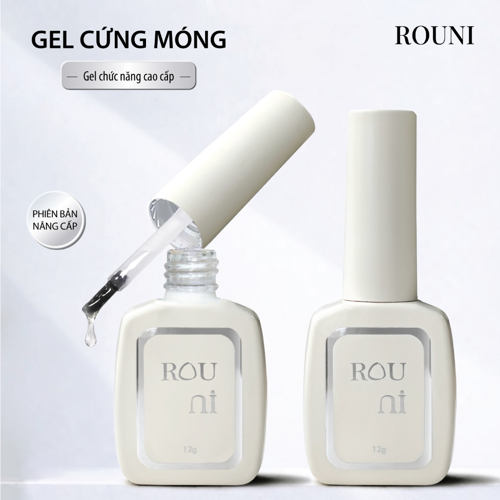 ROUni combo cứng móng chính hãng cao cấp 12g chuyên dụng cho nail tăng độ bền móng chống gãy bền bỉ