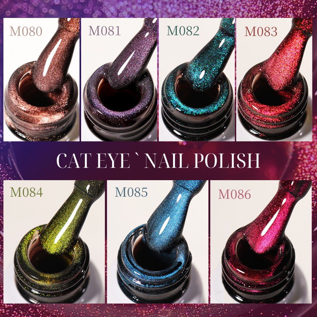 XEIJAYI 10ml - Sơn móng tay gel màu nâu thời trang với hiệu ứng mắt mèo phân cực, phù hợp với mọi tông da.