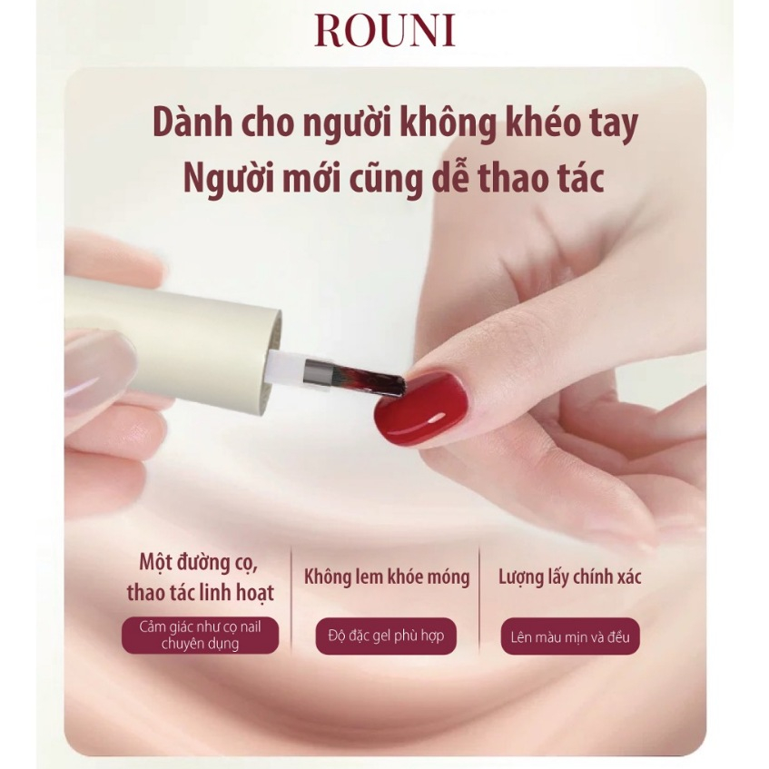 ROUni combo cứng móng chính hãng cao cấp 12g chuyên dụng cho nail tăng độ bền móng chống gãy bền bỉ