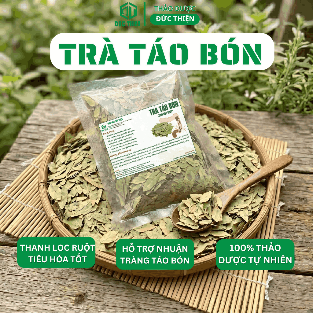 Trà Táo Bón Đức Thiện (1 Gói 100g) (Trà Thải Độc Ruột) - Hỗ Trợ Táo Bón, Giam Cân, Thải Đ-ộc Ruột