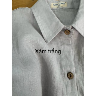 (Sẵn HCM) Áo sơ mi nữ linen tưng washed. Nhiều màu. JUNE LINEN #A04