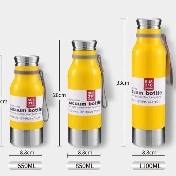 Bình siêu giữ nhiệt Inox 316 dung tích lớn 1100ml có lọc trà phong cách thể thao-2027