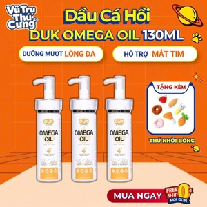 Dầu cá hồi dưỡng lông mềm mượt, ngăn rụng lông cho Chó Mèo DUK 150ml
