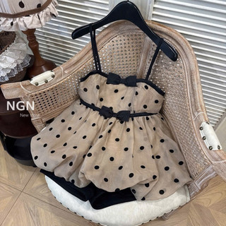 Set Tơ Bồng Chấm Bi 2 Dây Khánh Lê [Sẵn]