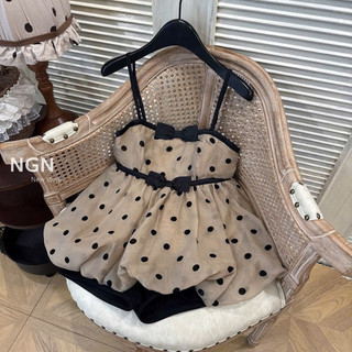 Set Tơ Bồng Chấm Bi 2 Dây Khánh Lê [Sẵn]