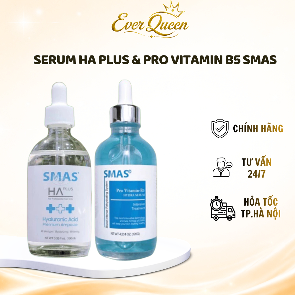 Serum SMAS  HA Plus & Pro Vitamin B5 Dưỡng Ẩm Phục Hồi Tái Tạo Da - Ever Queen