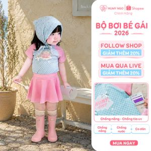 HOẢ TỐC - Set đồ bơi bé gái tiên cá HUMY NGO, Váy bơi chống nắng cho bé chất liệu thun lạnh chống nắng bé 9-35kg [216]