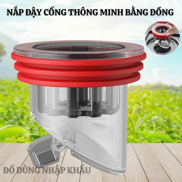 Nắp Đậy Cống Thoát Nước Sàn Nhà Tắm - Ngăn Mùi Hôi, Chống Côn Trùng Bằng Đồng-Kèm vòng đệm 6cm