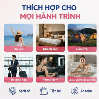 Khăn Tắm Nén Du Lịch 70x140cm Cao Cấp – Khăn Cotton Dùng 1 Lần Siêu Tiện Lợi,Thấm Hút Tốt, Khăn Nén Mini Mang Đi Du Lịch